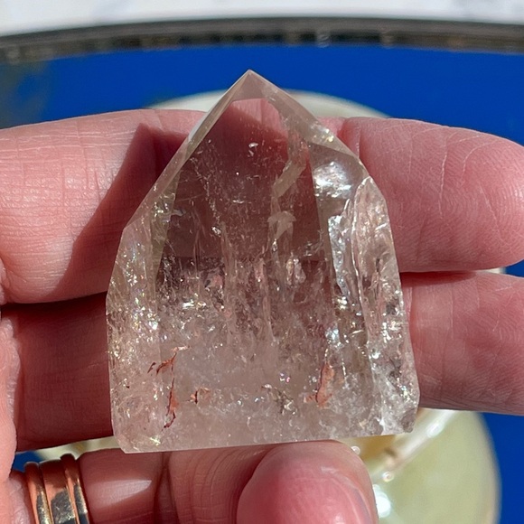 Smoky Quartz point, Mookite Jasper Heart, Green & Yellow Acorns, Onyx Bowl - Picture 13 of 17